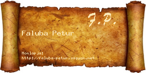 Faluba Petur névjegykártya